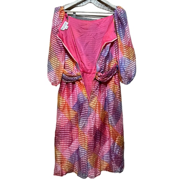 Vintage Silk Chiffon Gentillesse Diane Dickinson 70s-80s Union-Made Dress - Picture 4 of 14